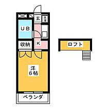 コーポ地蔵野  ｜ 愛知県岡崎市美合町字地蔵野（賃貸アパート1K・2階・18.23㎡） その2