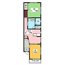 シャトレ中長根  ｜ 愛知県岡崎市美合町字中長根（賃貸アパート2LDK・1階・55.21㎡） その2