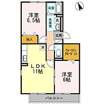 ハイカムール北浦  ｜ 愛知県岡崎市宮地町字北浦（賃貸アパート2LDK・2階・56.25㎡） その2