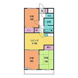 エクセレントミネ 3LDKの間取図画像