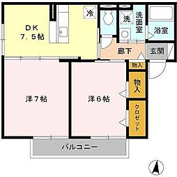 間取図画像 2DK
