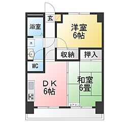 ラ・テール・ワイズ 2DKの間取図画像