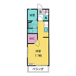 NEXT-ONEA ワンルームの間取図画像