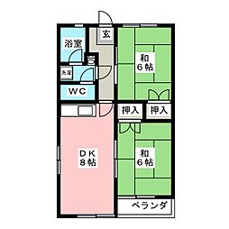 ルートオブファイブ 2DKの間取図画像