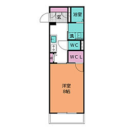 サニーランド2 1Kの間取図画像