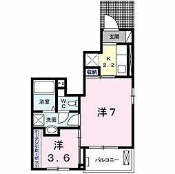 エムステージ 2Kの間取図画像