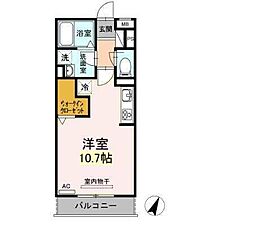 スカイハウス ワンルームの間取図画像