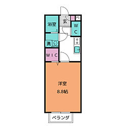 メゾンひかる 1Kの間取図画像