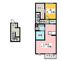 リシュドール　Ｂ  ｜ 愛知県豊橋市新栄町字鳥畷（賃貸アパート1LDK・2階・48.07㎡） その2