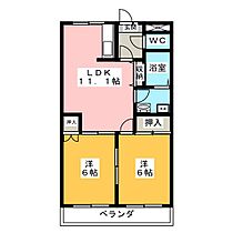 シンフォニー  ｜ 愛知県豊橋市西幸町字笠松（賃貸マンション2LDK・2階・51.30㎡） その2