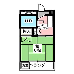 サンライフ堂坂B棟 1Kの間取図画像