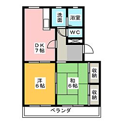 ファインステージ 2DKの間取図画像