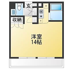フォーチュンシティマンション ワンルームの間取図画像