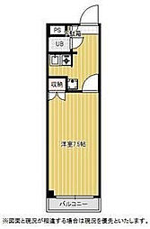 is高師 1Kの間取図画像