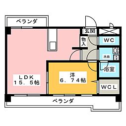 サンク・エトワール 1LDKの間取図画像