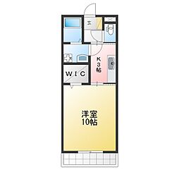 ルミエールITO 1Kの間取図画像