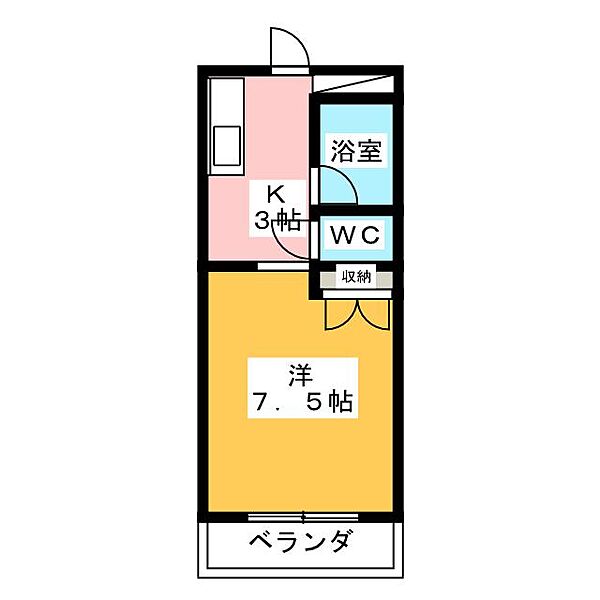 コーポタカラＢ ｜愛知県知多郡美浜町大字奥田字石畑(賃貸アパート1K・2階・21.10㎡)の写真 その2