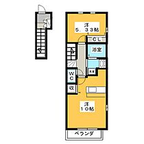 フォーリスト清水  ｜ 愛知県半田市清水西町（賃貸アパート1LDK・2階・42.37㎡） その2