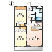 プリオールII  ｜ 愛知県知多郡美浜町大字奥田字西卯起（賃貸マンション2LDK・1階・57.33㎡） その2