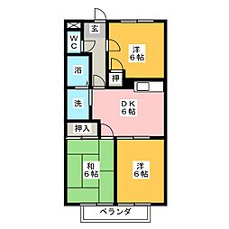 グリーンハイツ瑞穂 2階3DKの間取り