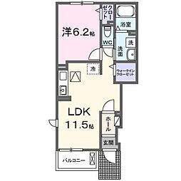 ラーク H 1LDKの間取図画像