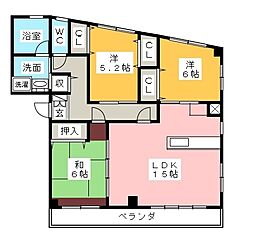 ハイドリーム谷口 3LDKの間取図画像