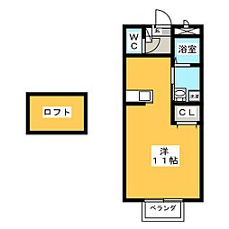 ミリオンベル5 ワンルームの間取図画像
