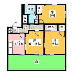 タウンズ碧D 3Kの間取図画像