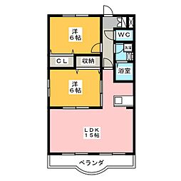 ＥＭＰＯＲＩＵＭ 3階2LDKの間取り