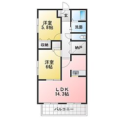 間取図画像 2SLDK