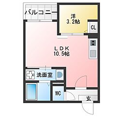 Jack yayoiI 1LDKの間取図画像