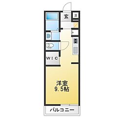 シャンブル春日井A 1Kの間取図画像