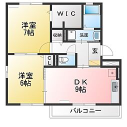 アーク 2DKの間取図画像