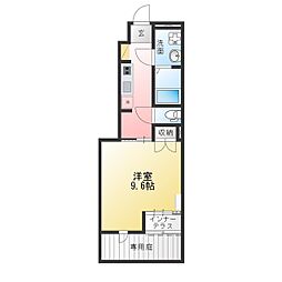 South Fontaine(サウス フォンティーヌ) 1Kの間取図画像