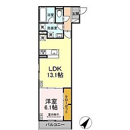 キクロス 1LDKの間取図画像