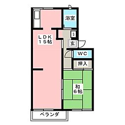 コーポ春日 1LDKの間取図画像
