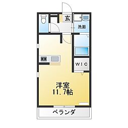 サン鳥居松 ワンルームの間取図画像