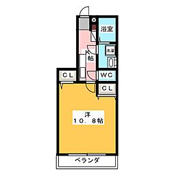 ハイツ田戸　II 3階1Kの間取り