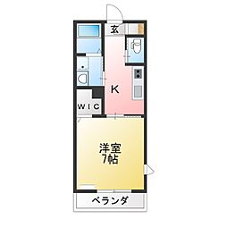 フルハウス 1Kの間取図画像