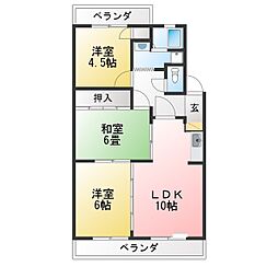 サンクリスタル末広 3LDKの間取図画像