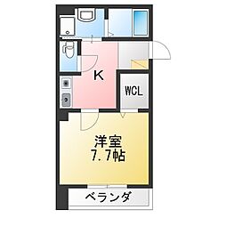 新築ベイコート高浜 1Kの間取図画像