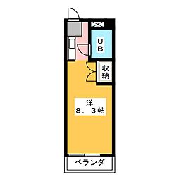 ビラ三秀神明 1Kの間取図画像