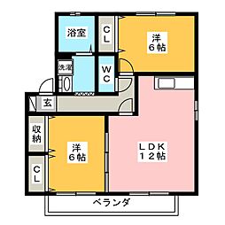 ブリエ21 2LDKの間取図画像
