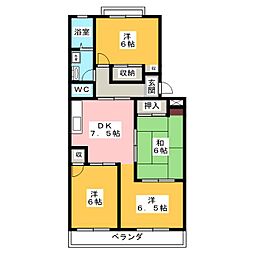 メゾンファミーユ 4DKの間取図画像
