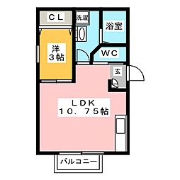 シエル 1LDKの間取図画像