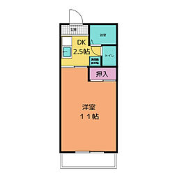 エブリワン 1Kの間取図画像