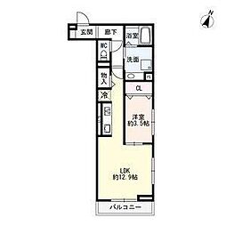 レジデンス寿 1LDKの間取図画像