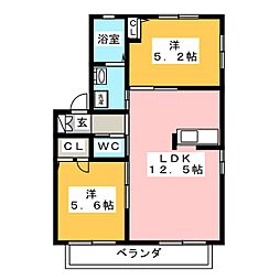 ザパーク 2LDKの間取図画像