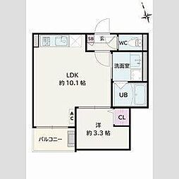 Jack hachiman II 1LDKの間取図画像