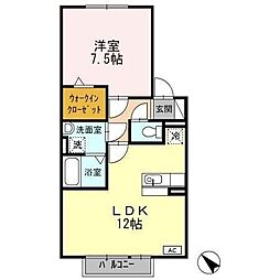 グリーンエクセル3 1LDKの間取図画像